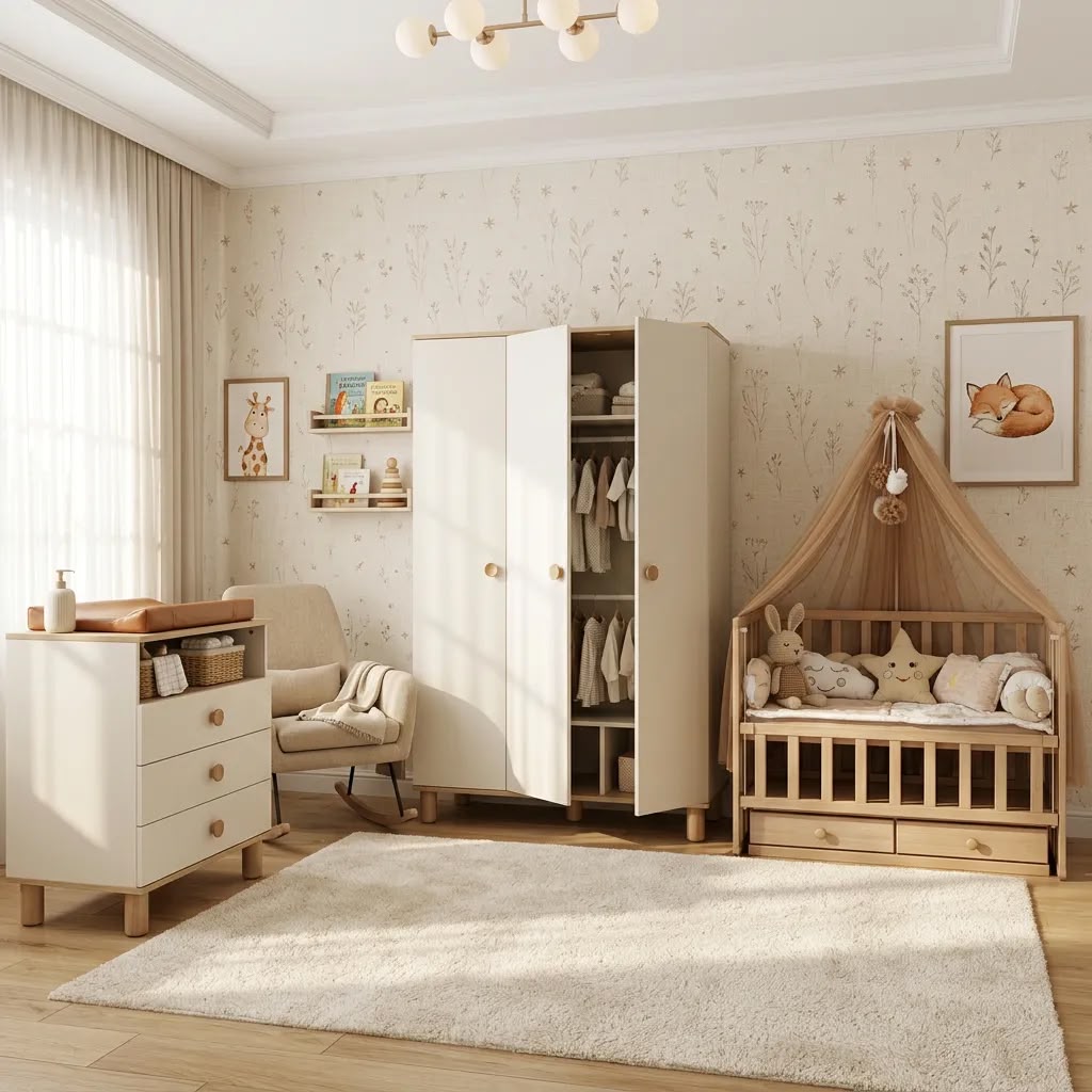 Vizyon Ahşap Çekmeceli Bebek Odası